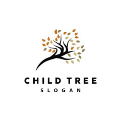 Tree Logo, Life Balance Education Vector, Luxurious Elegant Simple Tree Design, Playground Illustration Icon