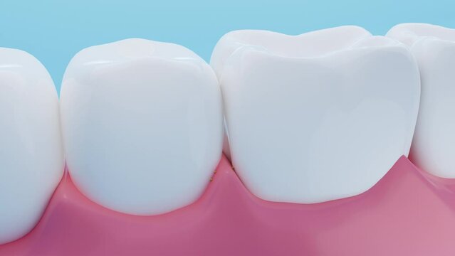 Toothpaste bubble or mouthwash product remove food stuck in teeth, cleaning gums and prevent a bad breath. 3D rendering.