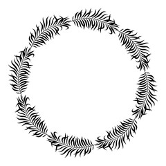 Hand drawn floral wreath illustration