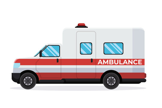 Emergency ambulance car medical vehicle illustration