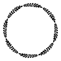 Hand drawn floral wreath illustration