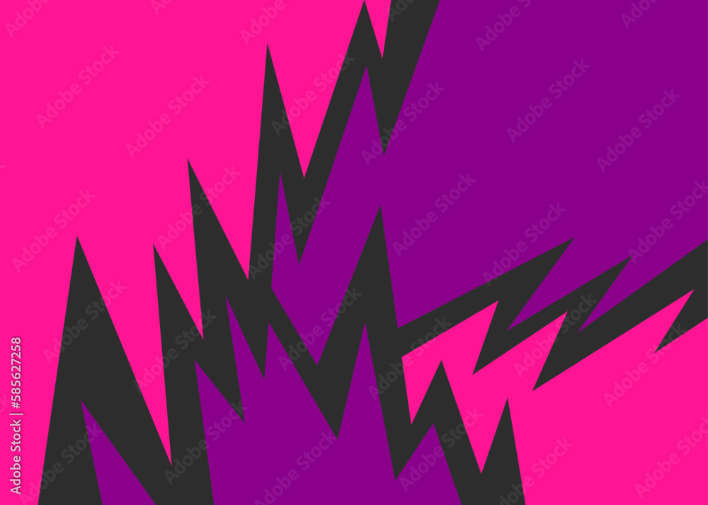Poster abstract background with jagged zigzag pattern and some copy space area