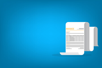 Invoice. Payment and invoicing document, business or financial operations.