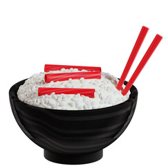 japanese rice 3d icon