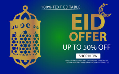 Eid  Mubarak Offer social media Banner Design