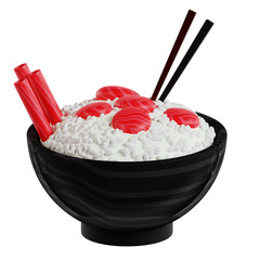 japanese rice 3d icon