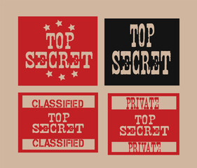 Top secret grunge rubber stamp, classified  grunge stamp