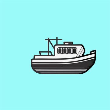 Lifeboat icon design template, illustration design for t-shirt or poster