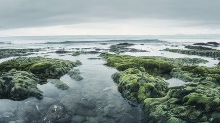 Fototapeta premium Voya Seaweed Baths in Strandhill. Incredible and breathtaking Ireland. Generative AI