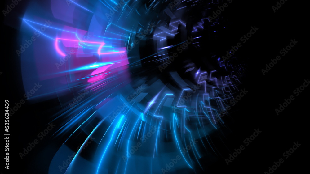 Poster digital space, information transmission, big data processing. digital universe, data matrix, cloud t