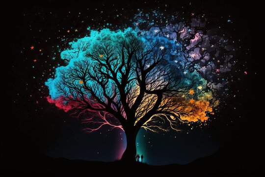 the tree of life stars in the night sky