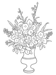 This intricate flower illustration is perfect for coloring enthusiasts of all ages. It features a variety of petals and leaves, ready to be brought to life with your favorite coloring tools.