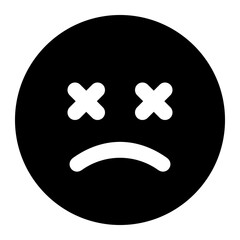 facial expression solid icon of emoticon