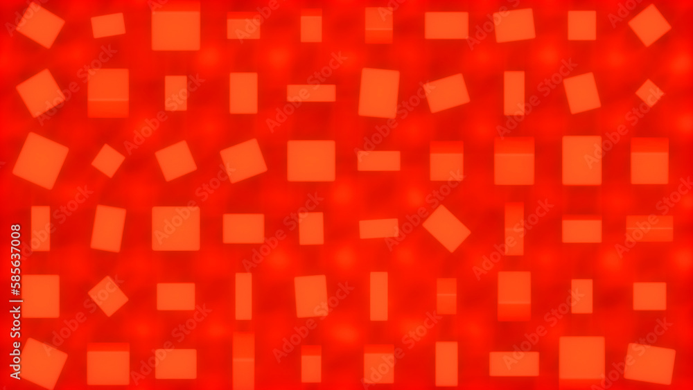 Aufkleber red high tech cg pattern of graphic boxes - randomize - abstract 3d illustration