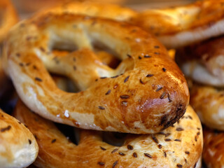 Traditional fresh Lent Flat breads (Faschtewaaie or Fastenwähe) in a Basel bakery