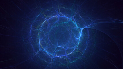 Obraz premium 3D rendering abstract round light background