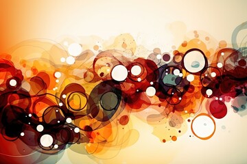 vibrant abstract background consisting of circular shapes and bubbles. Generative AI