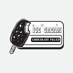 Illustration of Flat Vector Ice Cream 