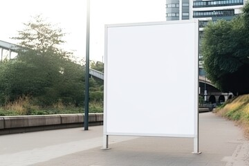 blank billboard in the city , ai generated