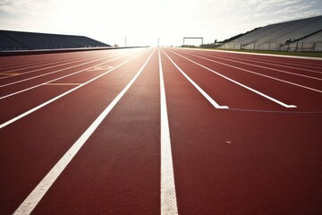 running track and field , ai generated