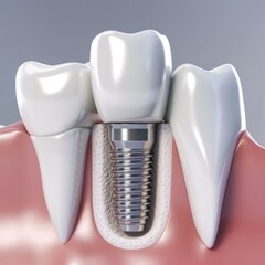 tooth and implant, ai generated