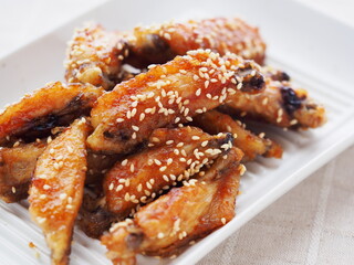 手羽中の甘辛照り焼き
