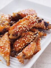 手羽中の甘辛照り焼き