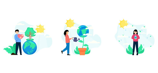 Earth Day Save the Planet Bundle Flat Design