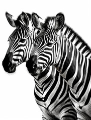 Fototapeta na wymiar zebra head isolated