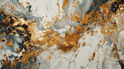 Naklejka premium Multicolore et multi-matériaux comme un fond de luxe avec des taches dorées granuleuses. Idéal pour une publicité de produit de luxe.