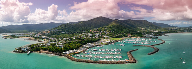 Panorama of Airlie Beach in the Whitsundays