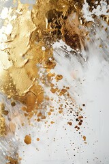 Multicolore et multi-matériaux comme un fond de luxe avec des taches dorées granuleuses. Idéal pour une publicité de produit de luxe.
