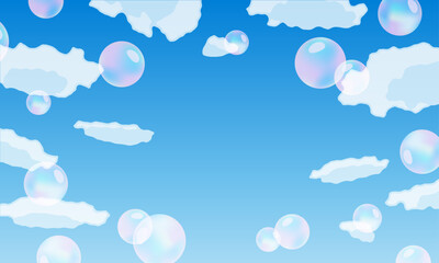 雲　シャボン玉