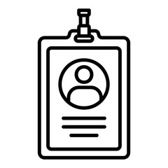 ID card lanyard icon with a photo in the center for identification