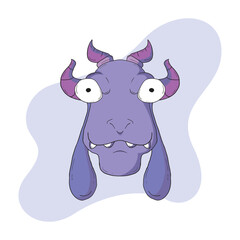 Goat's head with 4 horns