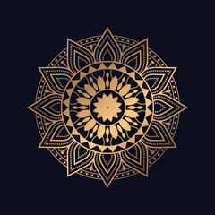 Ornamental arabesque elements mandala background design