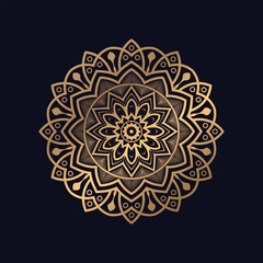 Ornamental decorative element in circle shape mandala design