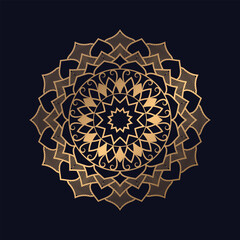 Luxury golden arabesque pattern mandala background design