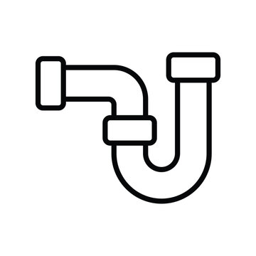 Pipe Plumbing Icon Vector Design Template In White Background