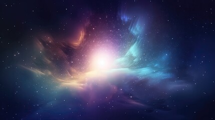 Fototapeta na wymiar Une nébuleuse dans le gradient de l'espace. Beaucoup de couleurs dans la galaxie. Idéal comme fond d'écran.