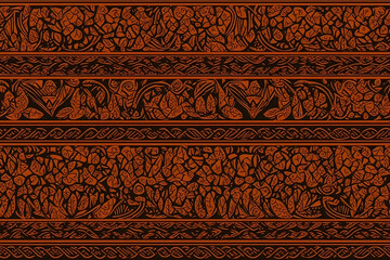 Javanese batik, seamless pattern generative ai