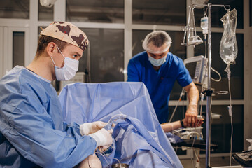 doctor in the operating room for surgical venous vascular surgery clinic