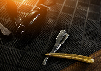 barber tools - a dangerous razor