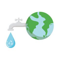 Let's save the water together, campaign to save ecology and environment.