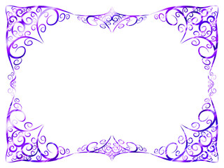 アンティークなフレーム　紫