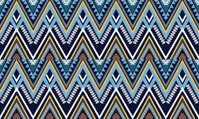 Seamless hand drawn chevron pattern with aztec ethnic and tribal ornament for background,fabric,wrapping,clothing,wallpaper,Batik,carpet,embroidery style.	