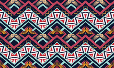 Seamless hand drawn chevron pattern with aztec ethnic and tribal ornament for background,fabric,wrapping,clothing,wallpaper,Batik,carpet,embroidery style.	
