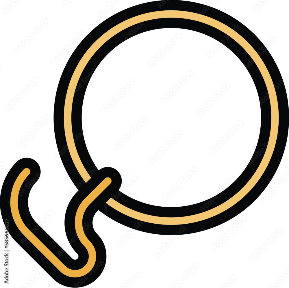 Poster catch lasso icon. outline catch lasso vector icon for web design isolated on white background color 