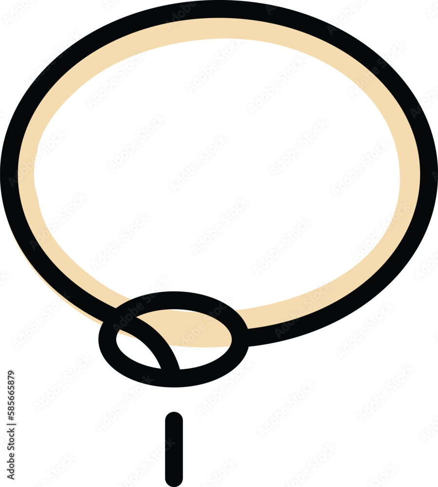 Poster lasso circle icon. outline lasso circle vector icon for web design isolated on white background colo