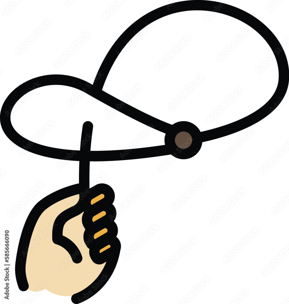 Poster wild west lasso icon. outline wild west lasso vector icon for web design isolated on white backgroun